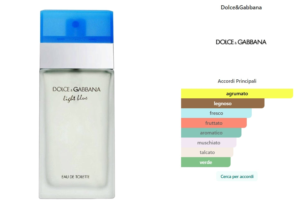 Light Blue Pour Femme Eau de Toilette di Dolce&Gabbana 100ml