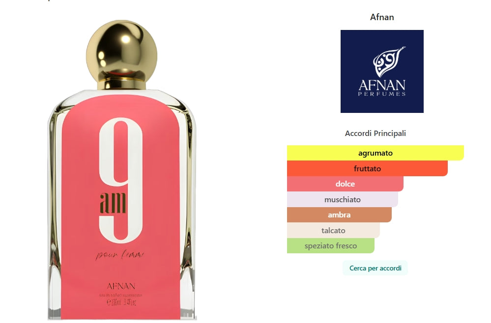9 AM Pour Femme di Afnan 100ml