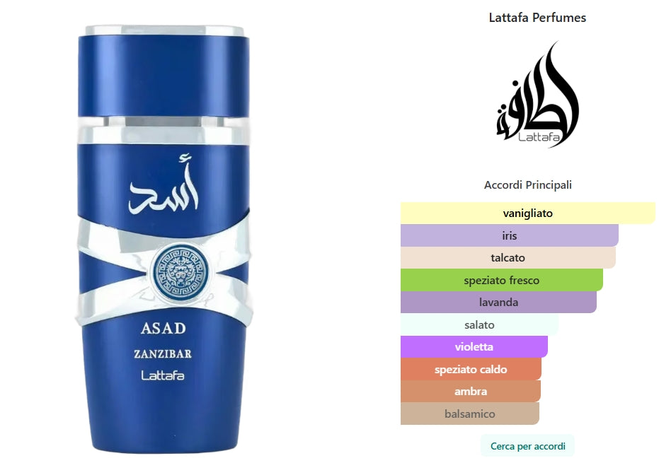 Asad Zanzibar di Lattafa Perfumes Eau de Parfum 100ml