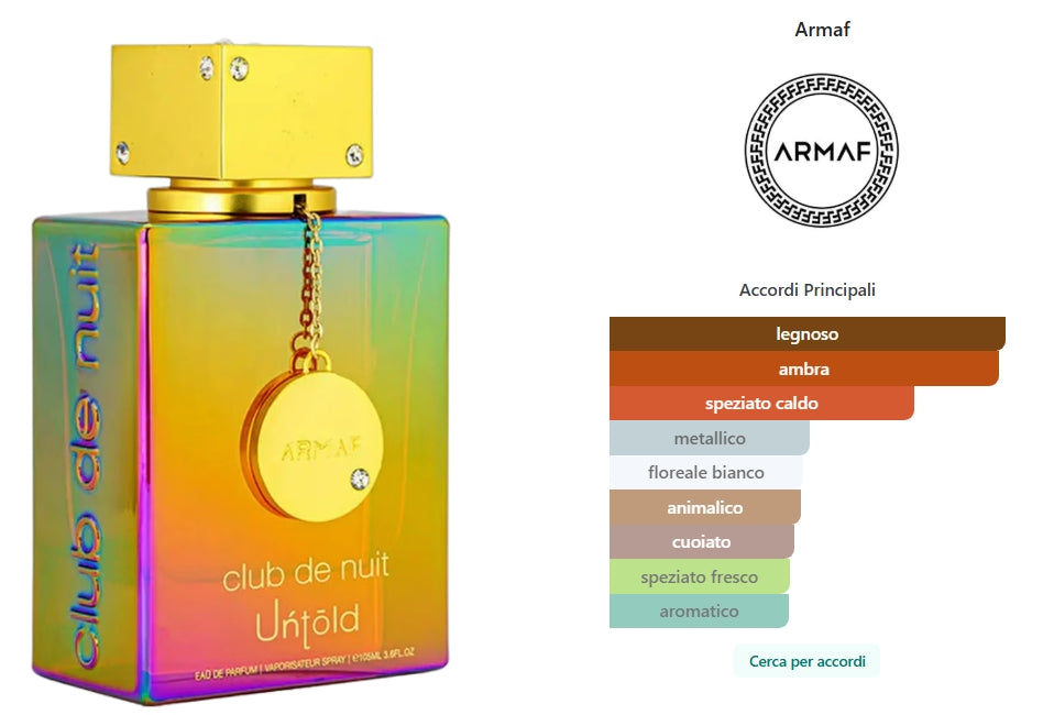 Club de Nuit Untold di Armaf Eau de Parfum 105ml